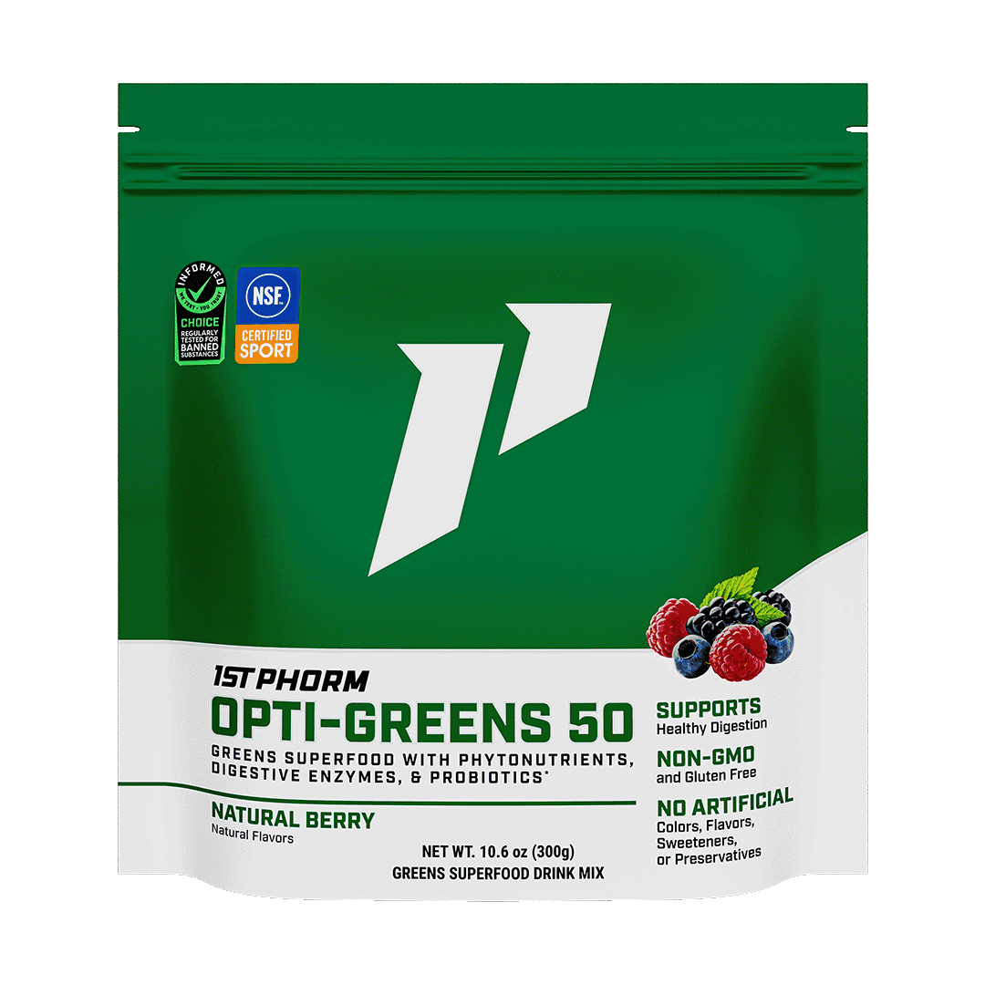 Opti Greens 50 Natural Berry product image from 1st Phorm's public product page